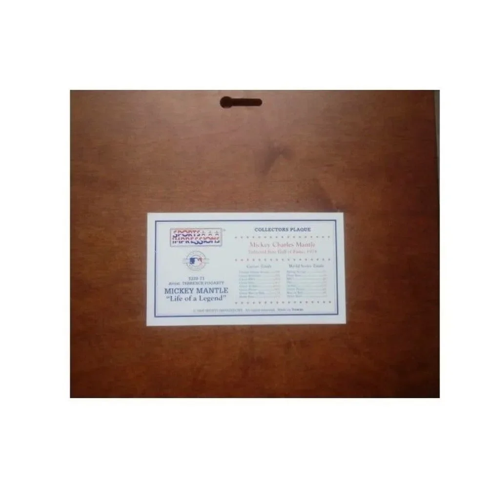Mickey Mantle Life of a Legend Plaque | Commemorative Collectible